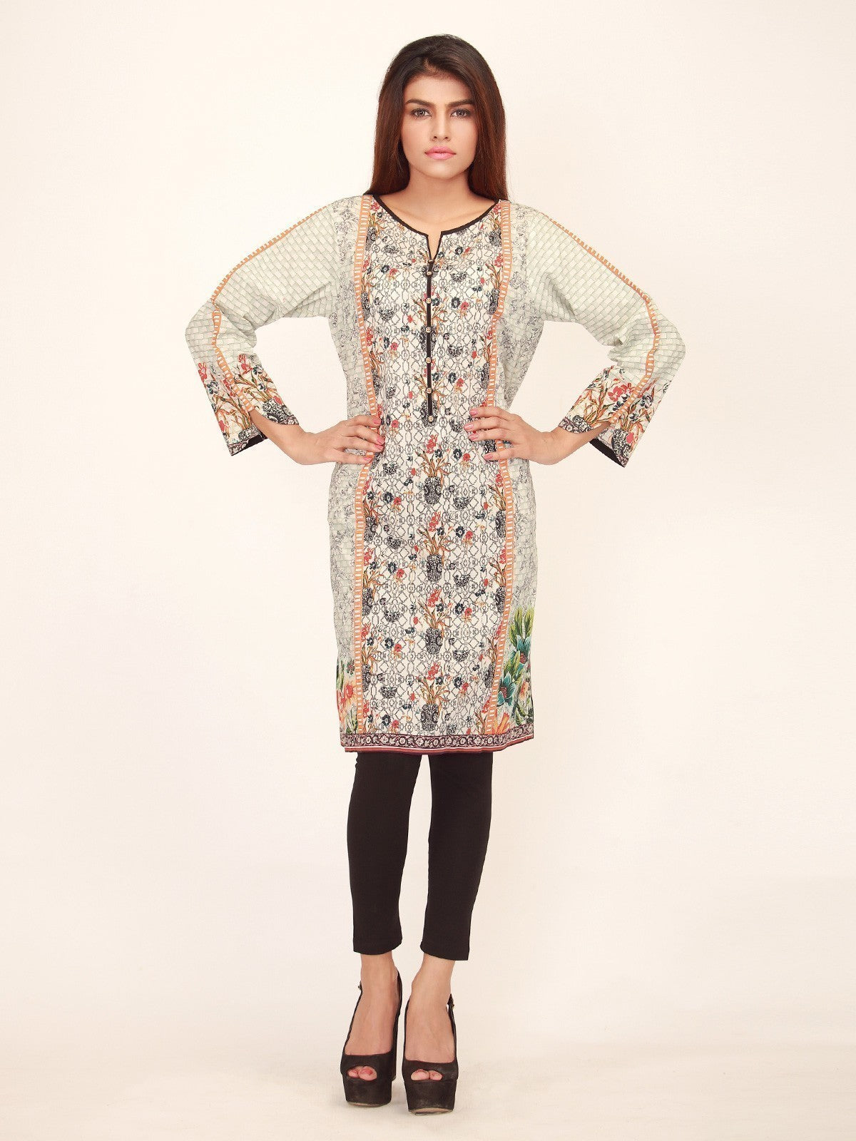 Edenrobe - Pret 1Pc Printed Multi Shirt - ELTKP17-66167