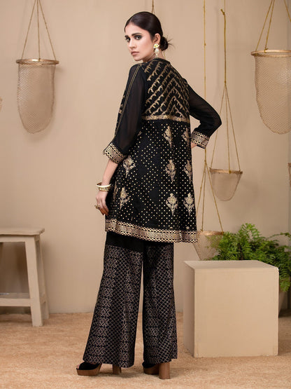 Edenrobe - Pret 1Pc Printed Black Shirt - ELTKP17-66210