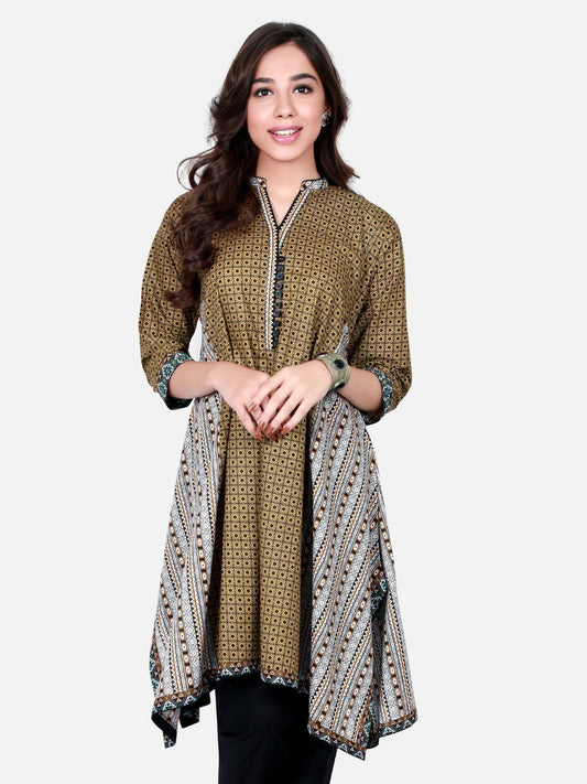 Edenrobe - Pret 1Pc Printed Mehndi Shirt - ELTKP17-66244