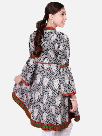 Edenrobe - Pret 1Pc Printed Black Shirt - ELTKP17-66248