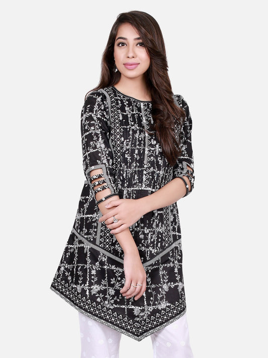 Edenrobe - Pret 1Pc Printed Cambric Shirt - ELTKP17-66285