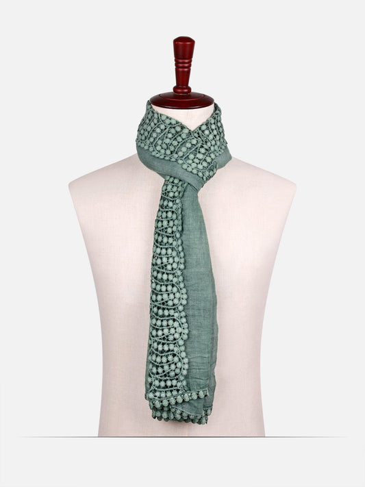 Edenrobe - Women's Green Scarf - EALS17-096