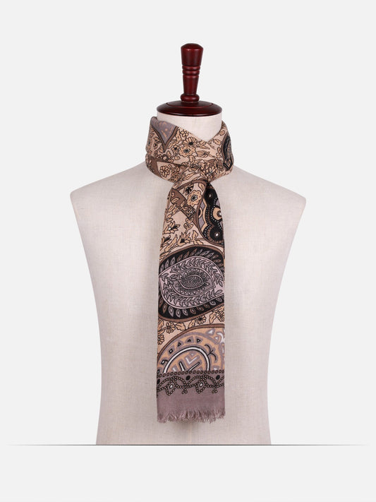 Edenrobe - Women's Beige Scarf - EALS17-196