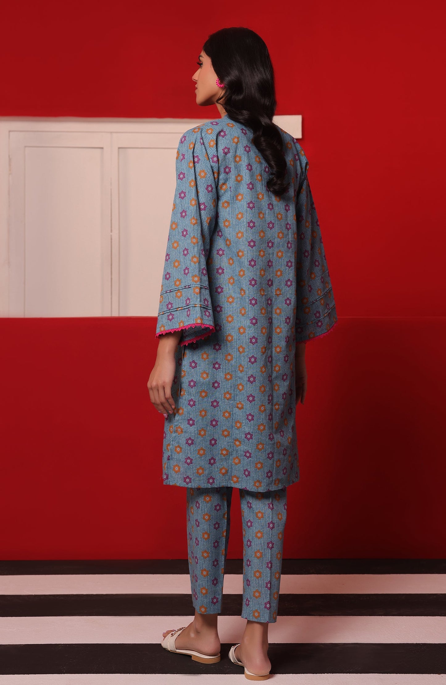 Orient - Stitched 2 Piece Printed Khaddar Shirt and Khaddar Pant