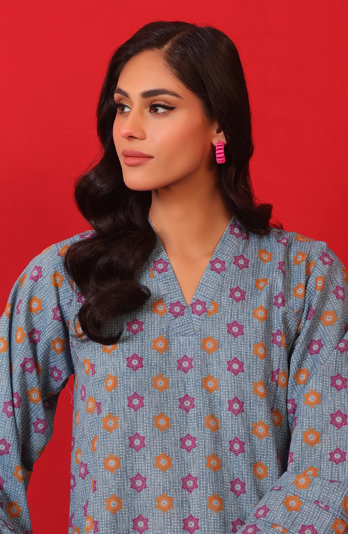 Orient - Stitched 2 Piece Printed Khaddar Shirt and Khaddar Pant