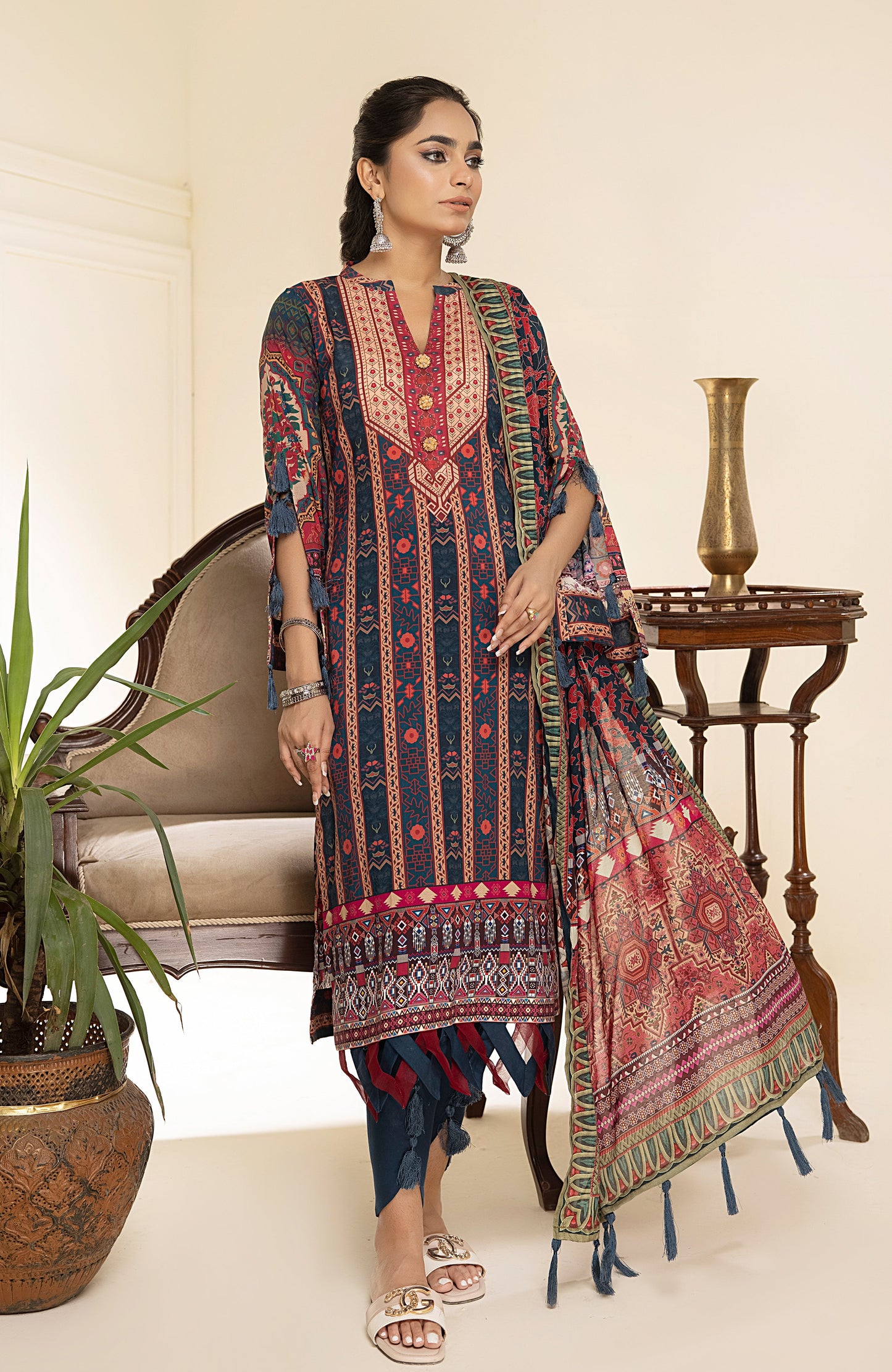 Alzohaib - 3-Piece Unstitched Digital Printed Lawn-CFD-23-04