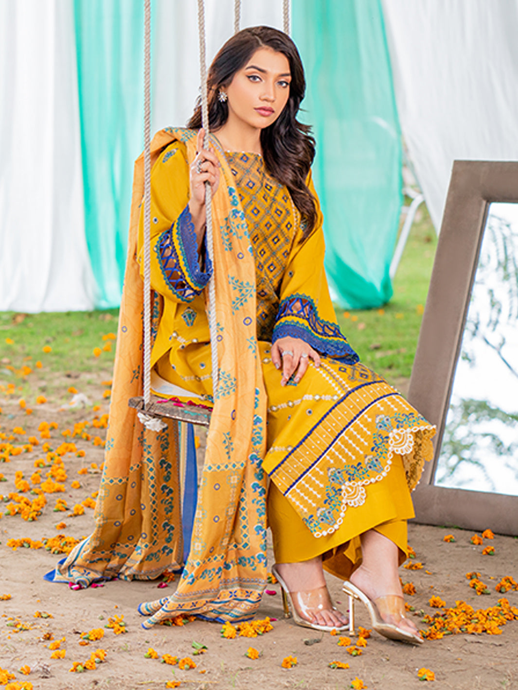 Binilyas - 1804-B | 3 Piece Unstitched