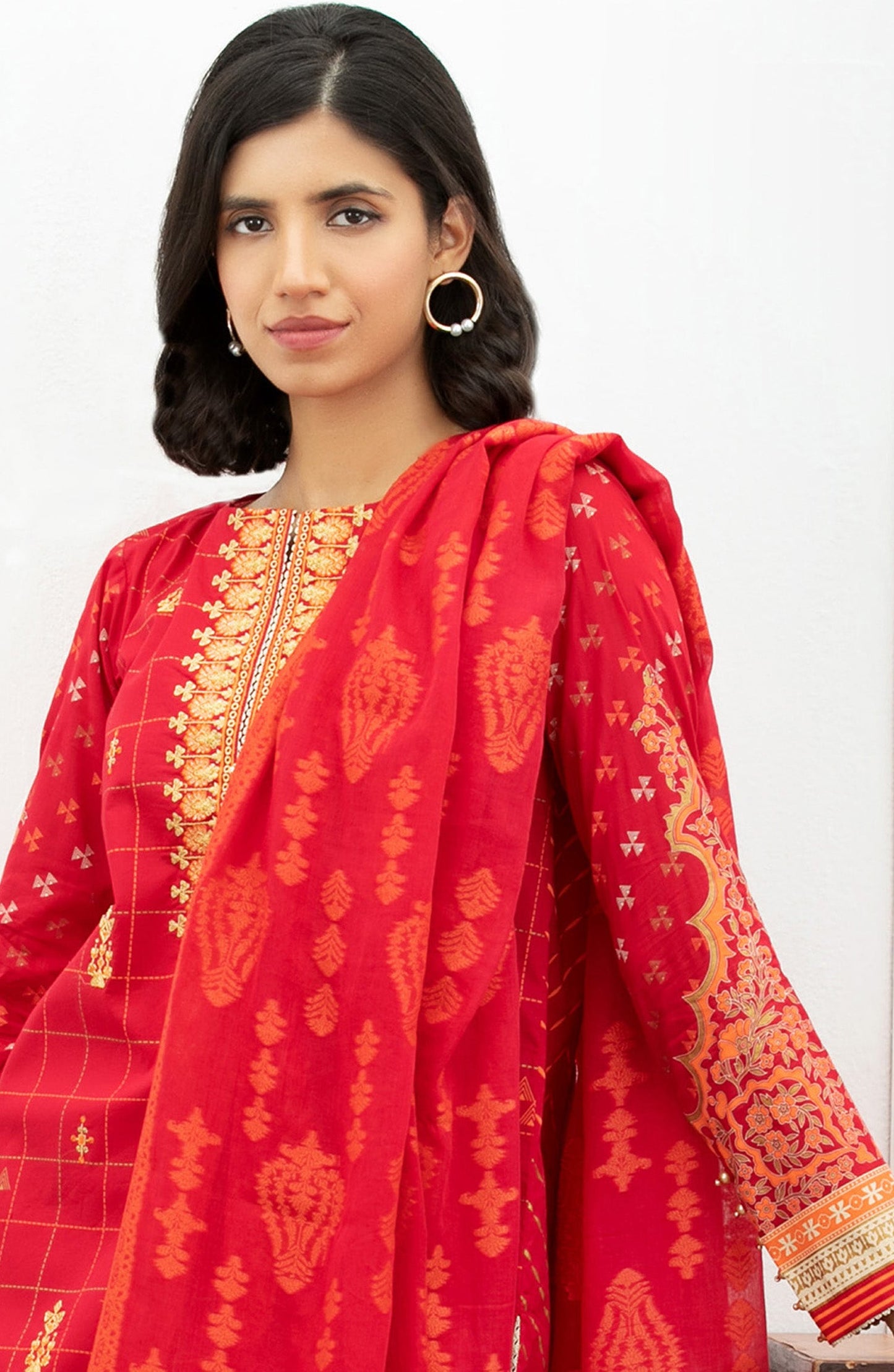 Orient - Unstitched 3 Piece Embroidered Lawn Suit