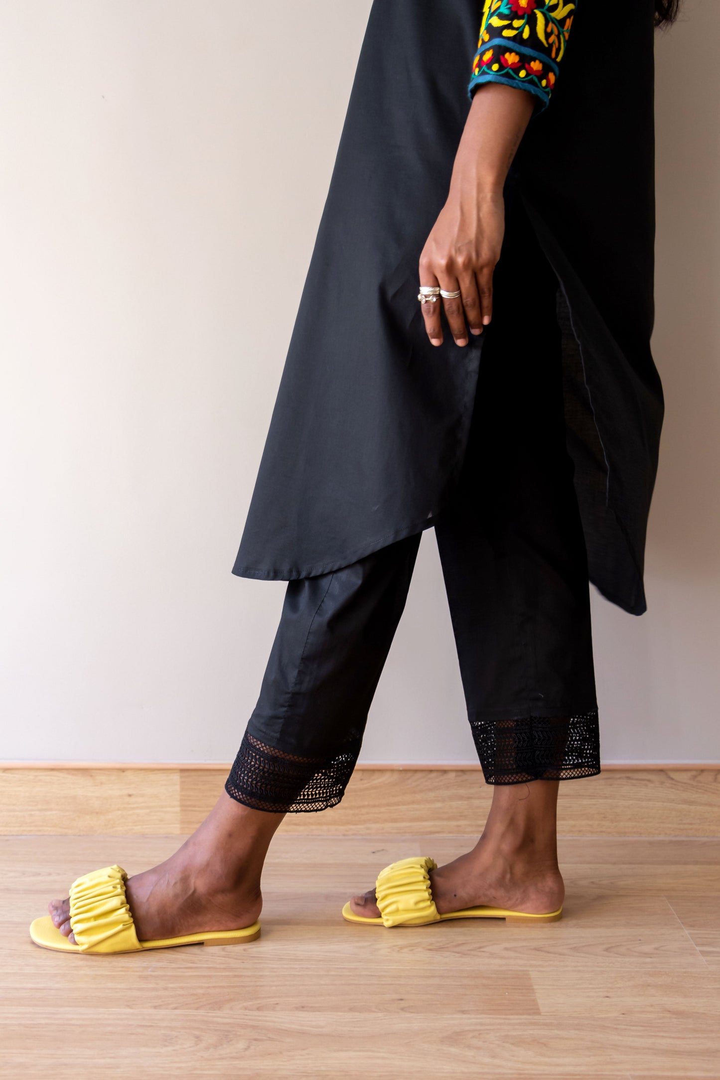 Ayesha Naveed - Black hand embroidered set