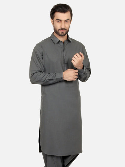 Edenrobe - Men's Green Kurta Shalwar - EMTKS18S-40571