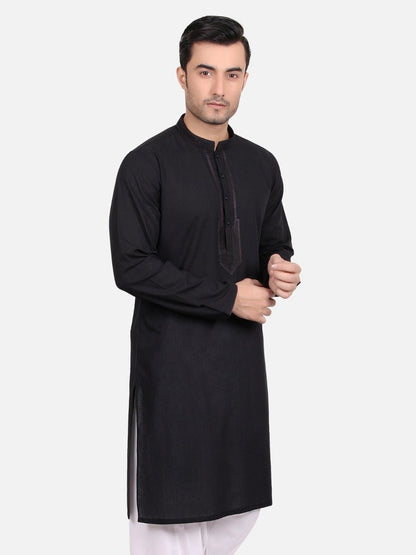 Edenrobe - Men's Black Kurta - EMTK18S-9589