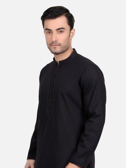 Edenrobe - Men's Black Kurta - EMTK18S-9589