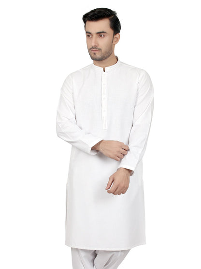Edenrobe - Men's White Kurta - EMTK18S-9615