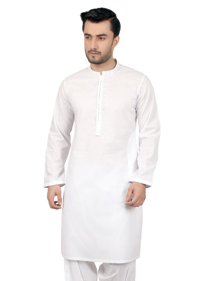 Edenrobe - Men's White Kurta - EMTK18S-9630