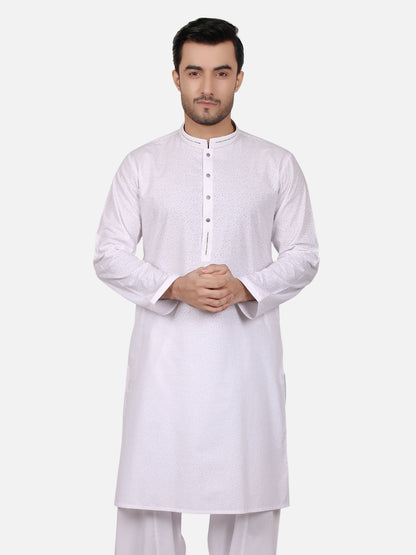 Edenrobe - Men's White Kurta - EMTK18S-9635