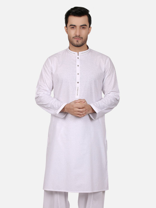 Edenrobe - Men's White Kurta - EMTK18S-9635