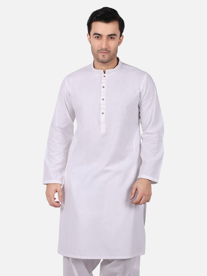 Edenrobe - Men's White Kurta - EMTK18S-9639