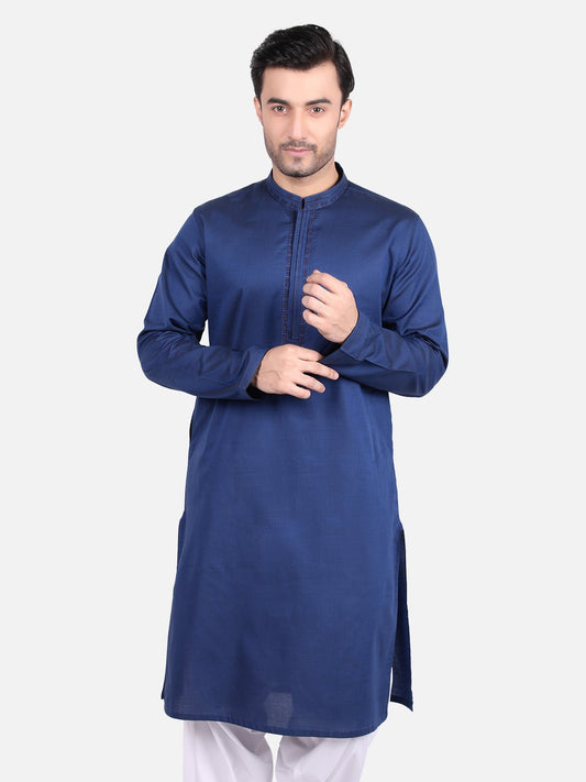 Edenrobe - Men's Royal Blue Kurta - EMTK18S-9656