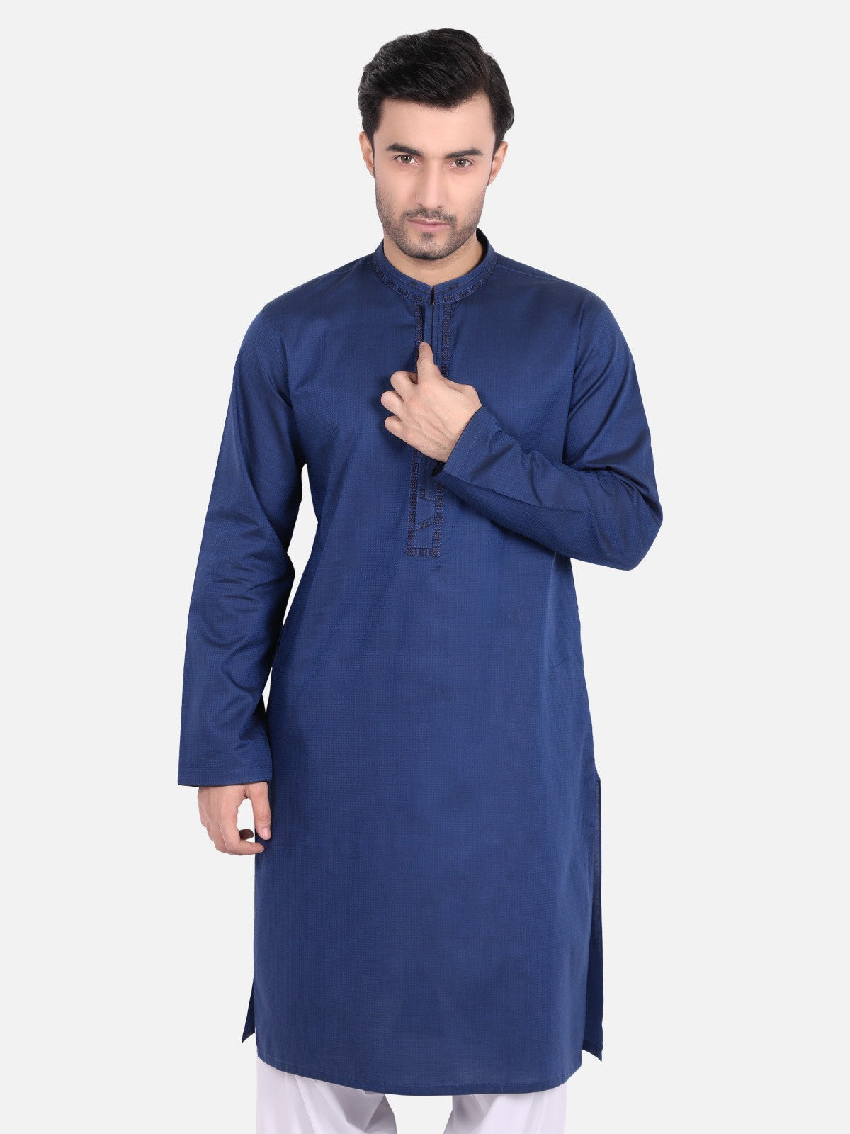 Edenrobe - Men's Royal Blue Kurta - EMTK18S-9656