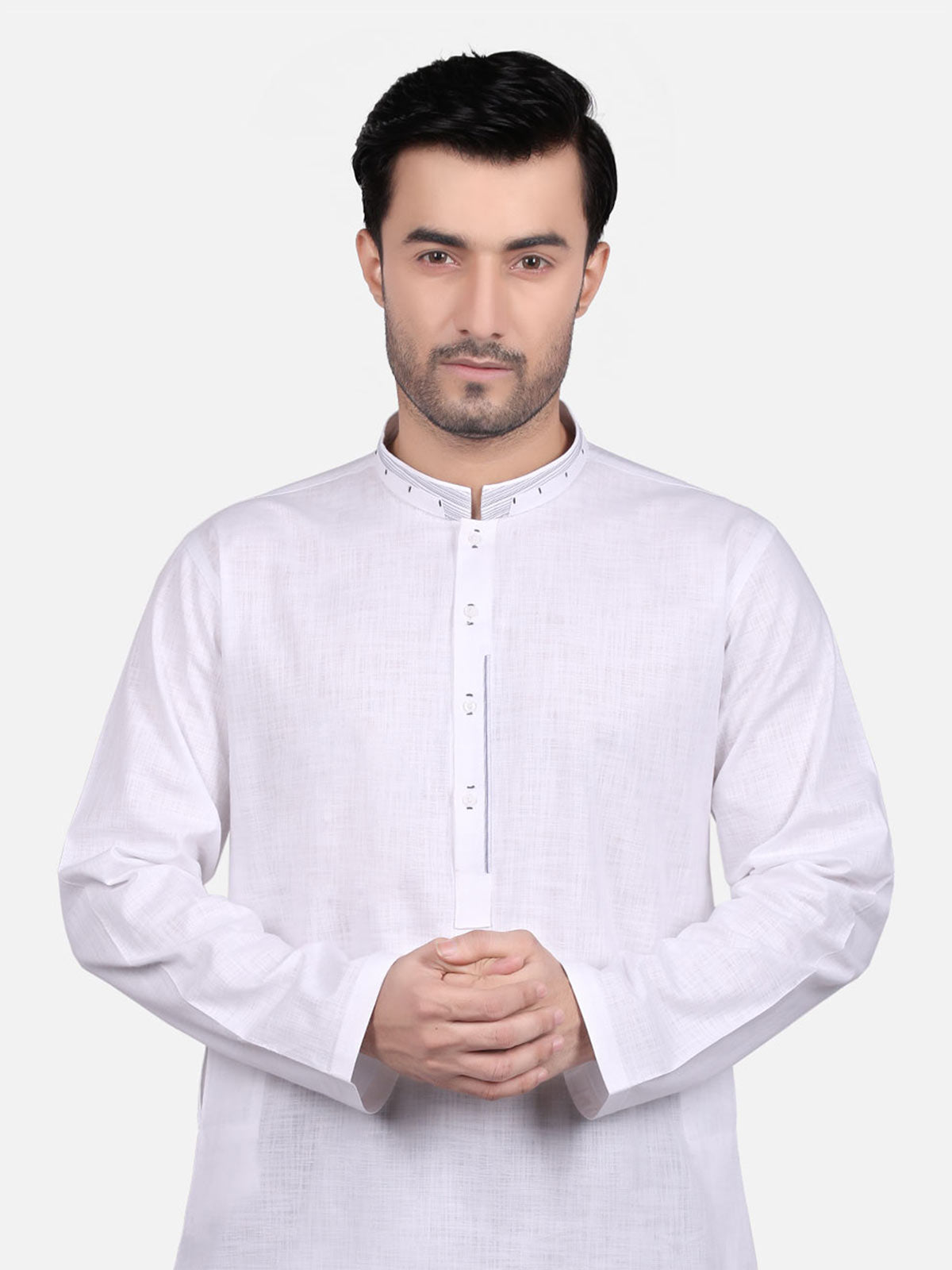 Edenrobe - Men's White Kurta - EMTK18S-9681