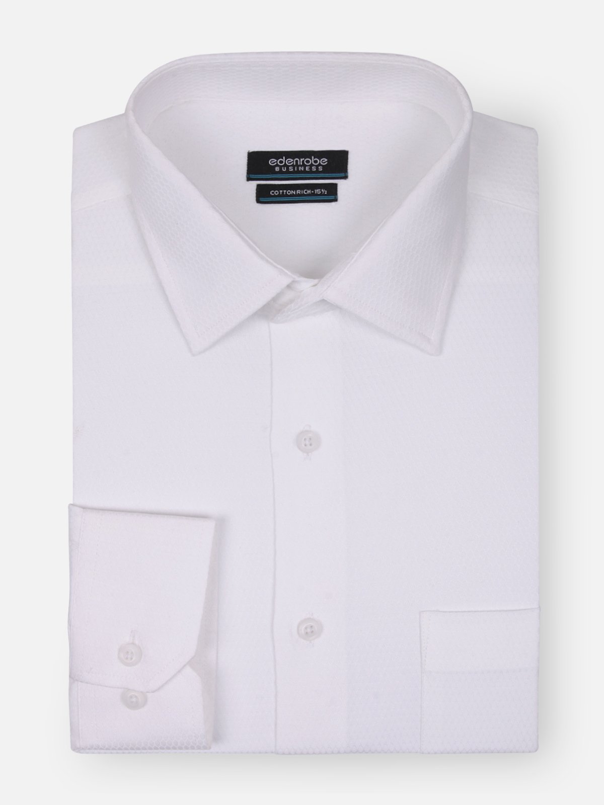 Edenrobe - Men's White Shirt - EMTSF18-10993