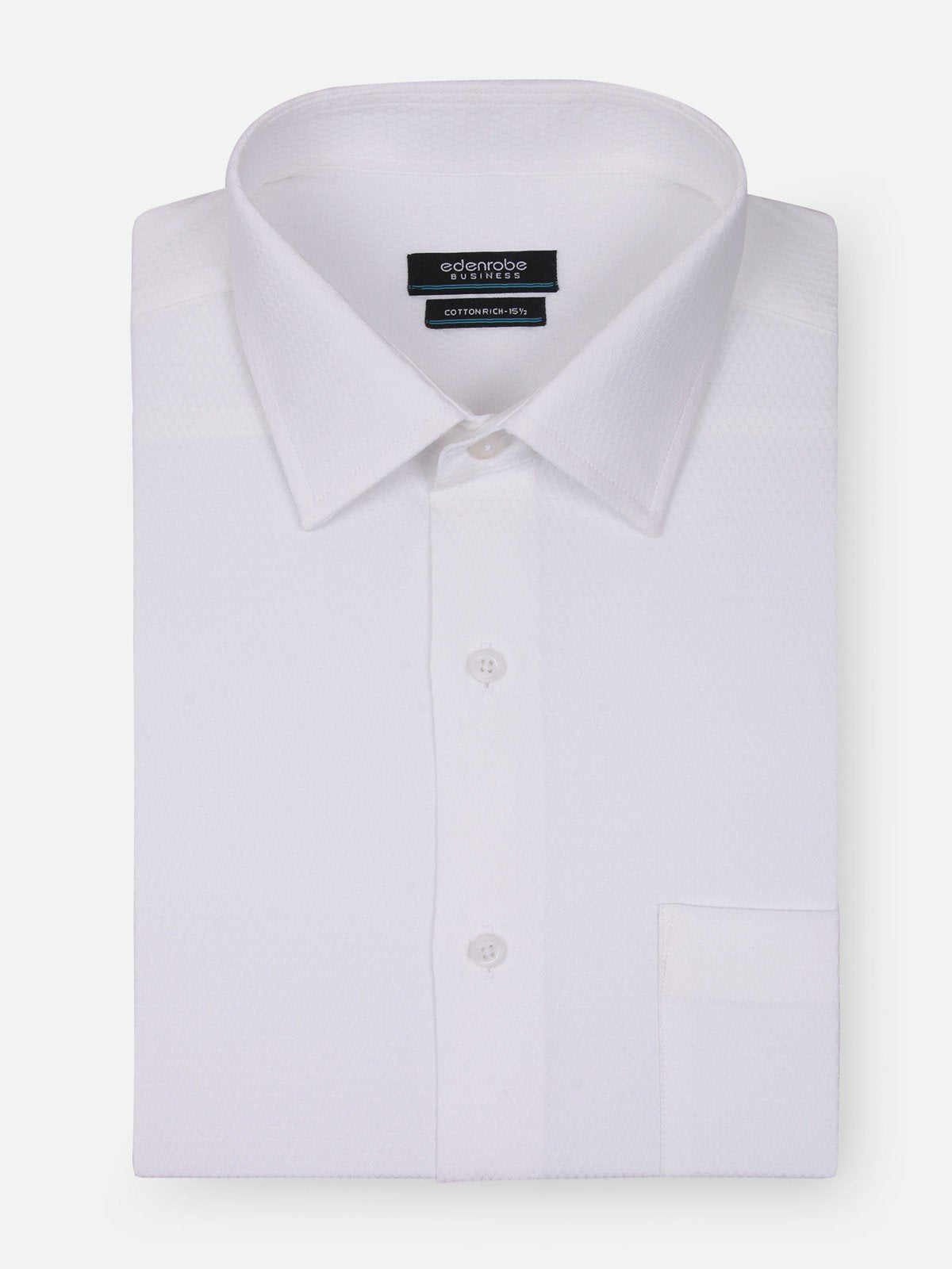 Edenrobe - Men's White Shirt - EMTSF18-10993