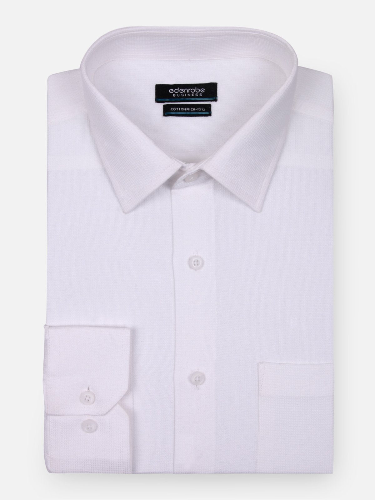 Edenrobe - Men's White Shirt - EMTSF18-10994