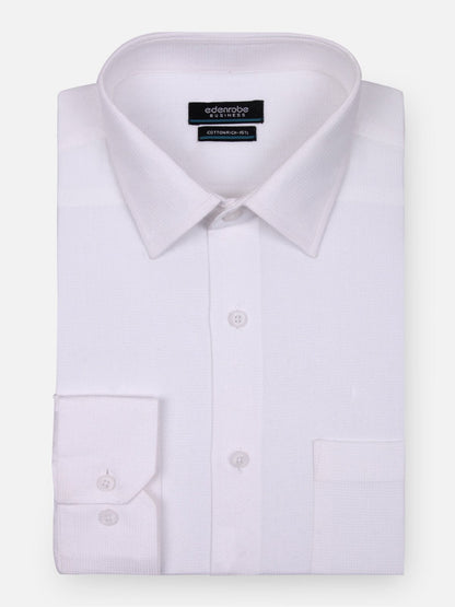 Edenrobe - Men's White Shirt - EMTSF18-10994