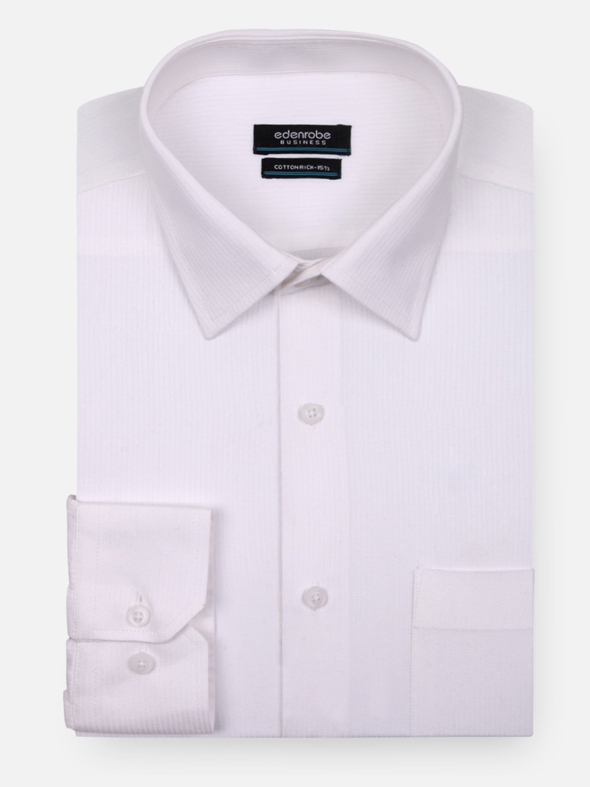 Edenrobe - Men's White Shirt - EMTSF18-10995