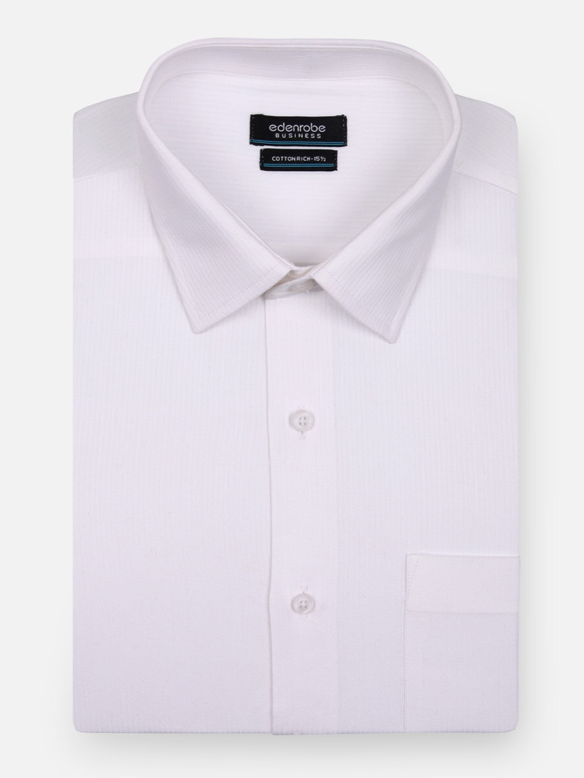 Edenrobe - Men's White Shirt - EMTSF18-10995