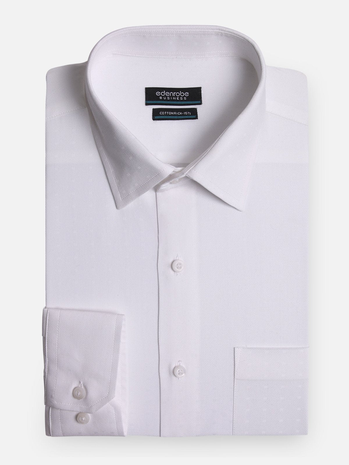 Edenrobe - Men's White Shirt - EMTSF18-10996