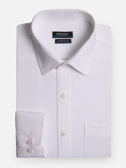 Edenrobe - Men's White Shirt - EMTSF18-10996