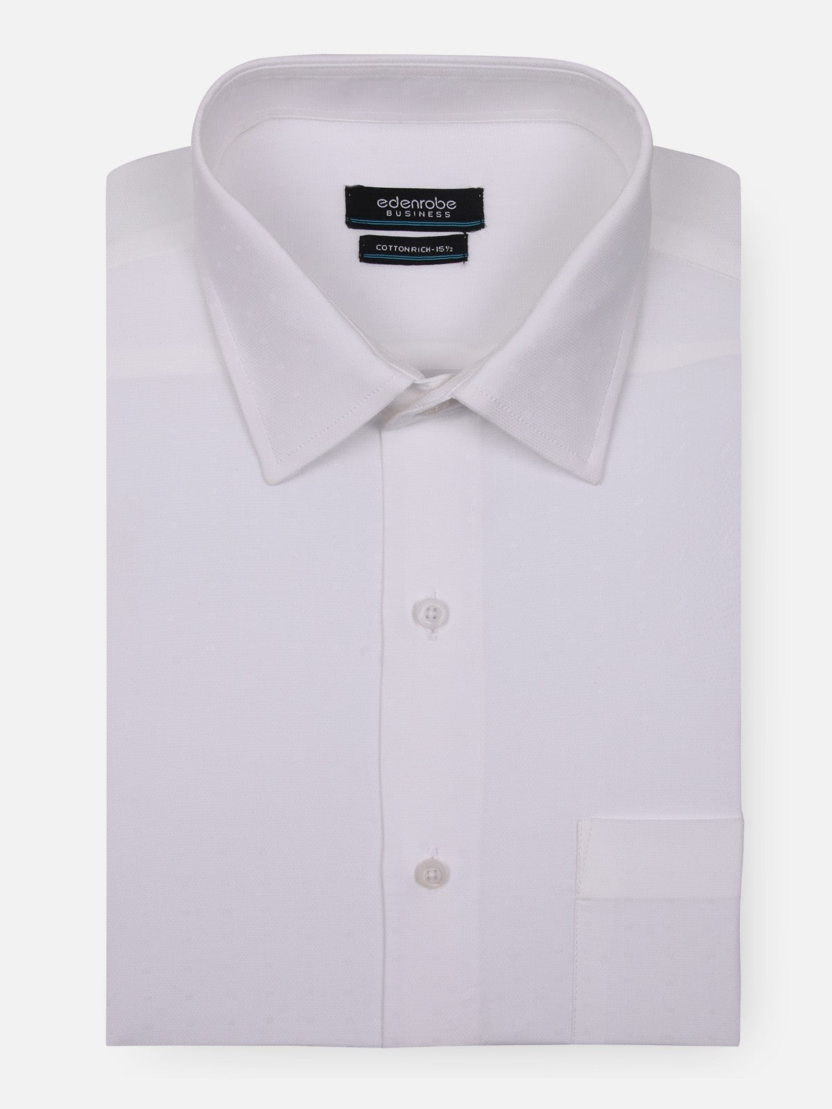 Edenrobe - Men's White Shirt - EMTSF18-10996