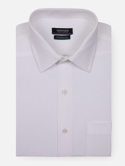 Edenrobe - Men's White Shirt - EMTSF18-10996