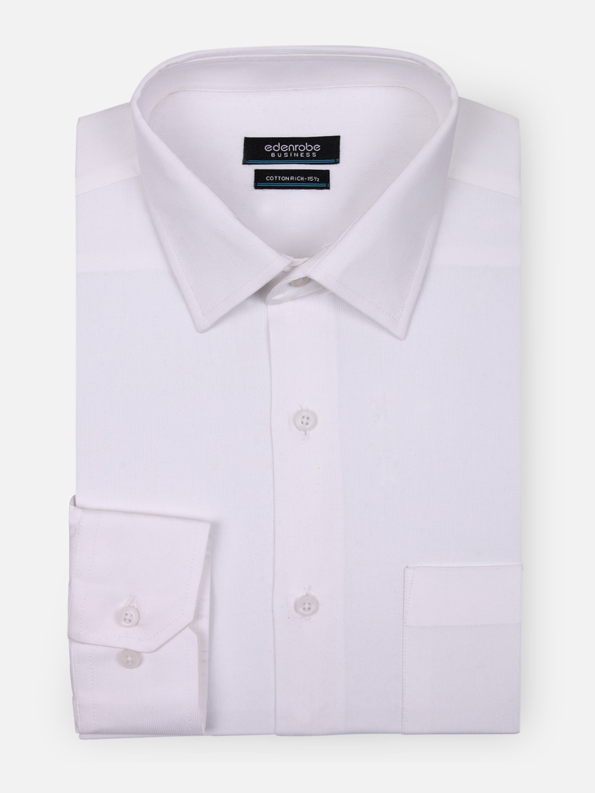 Edenrobe - Men's White Shirt - EMTSF18-10997