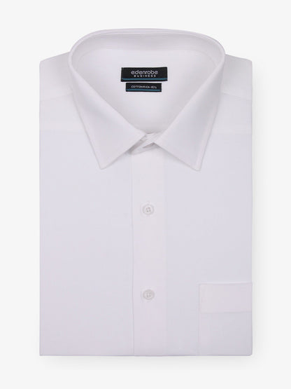 Edenrobe - Men's White Shirt - EMTSF18-10997