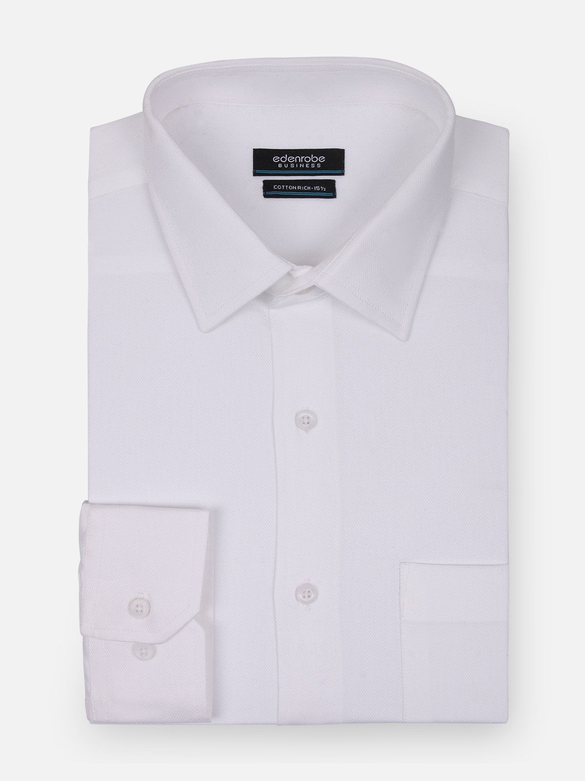 Edenrobe - Men's White Shirt - EMTSF18-11000