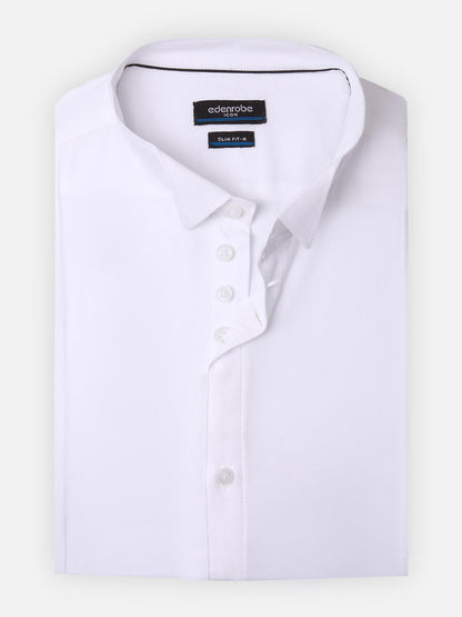 Edenrobe - Men's White Shirt - EMTSI18-50146