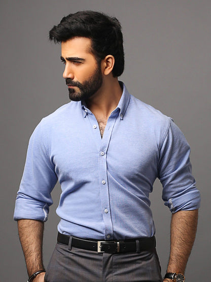 Edenrobe - Men's Sky Blue Shirt - EMTSUC18-027