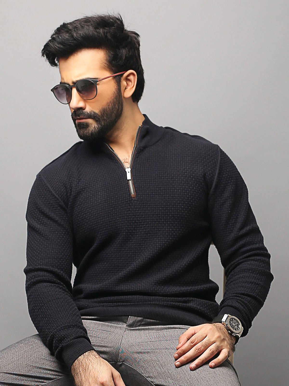 Edenrobe - Men's Deep Blue SweatShirt - EMTSS18-003