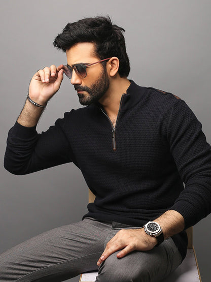 Edenrobe - Men's Deep Blue SweatShirt - EMTSS18-003