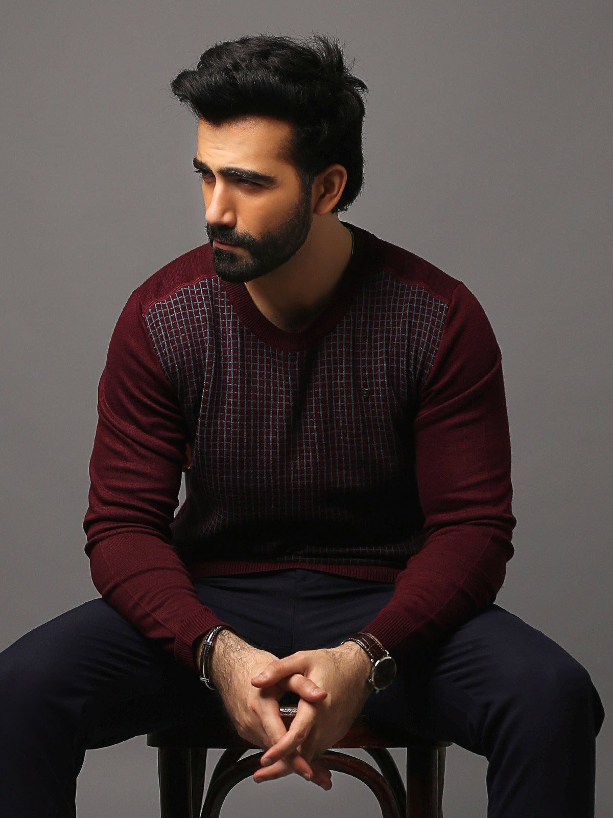 Edenrobe - Men's Maroon SweatShirt - EMTSS18-005