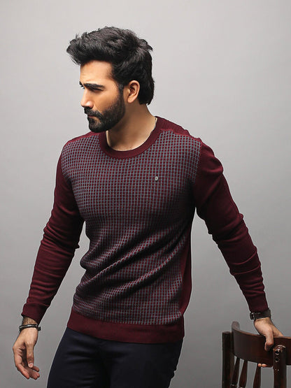 Edenrobe - Men's Maroon SweatShirt - EMTSS18-005