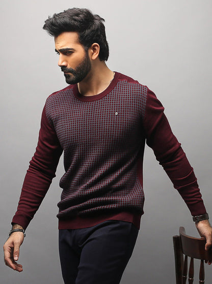 Edenrobe - Men's Maroon SweatShirt - EMTSS18-005