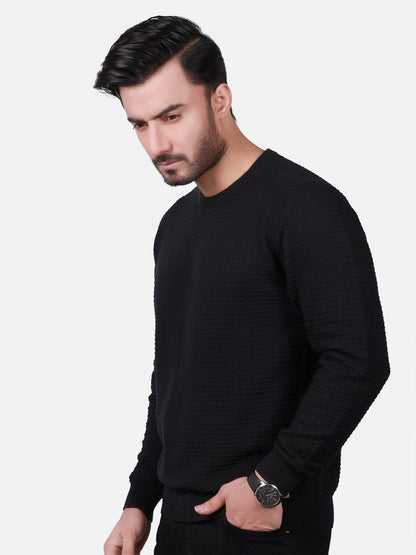 Edenrobe - Men's Black SweatShirt - EMTSS18-013