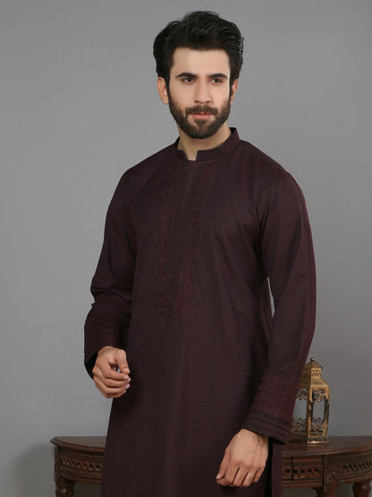 Edenrobe - Men's Plum Swish Collection Ceremonial - EMTSC18-037