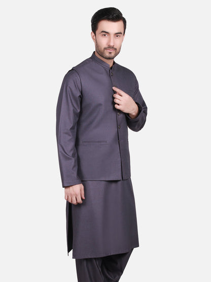 Edenrobe - Men's Purple Waist Coat Suit - EMTWCS18-9720