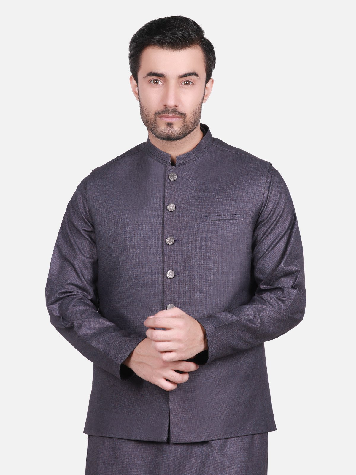 Edenrobe - Men's Purple Waist Coat Suit - EMTWCS18-9720