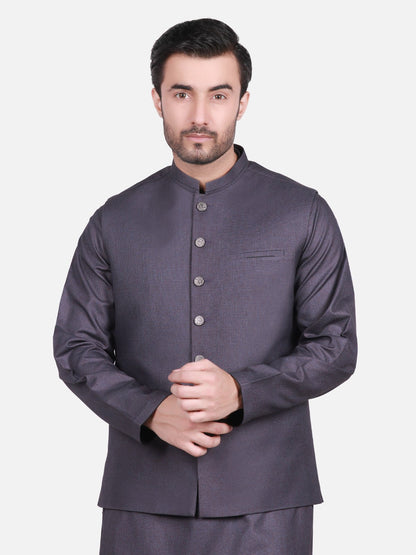 Edenrobe - Men's Purple Waist Coat Suit - EMTWCS18-9720