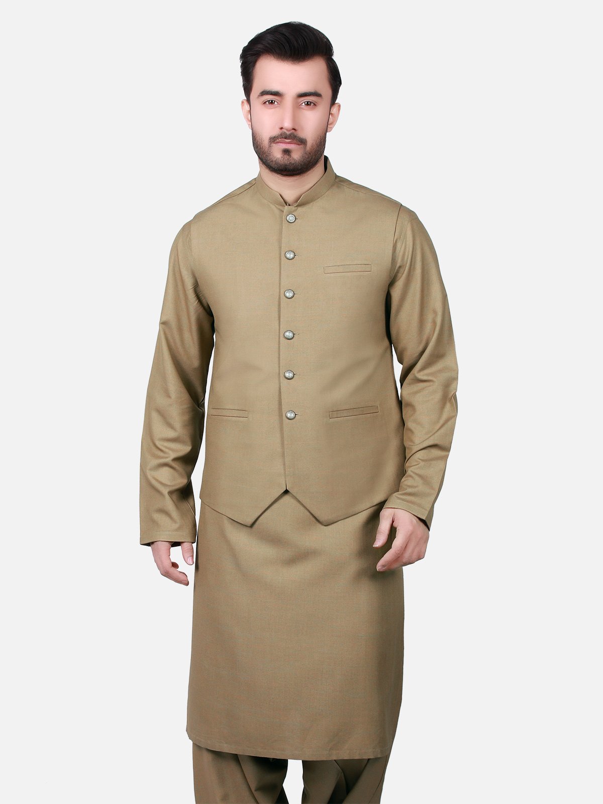 Edenrobe - Men's Camel Waist Coat Suit - EMTWCS18-9723